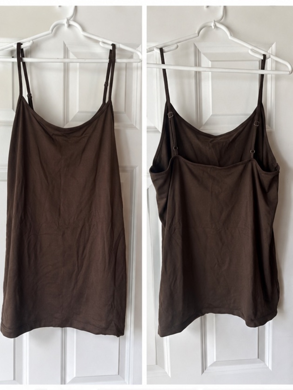 Lane Bryant Brown Adjustable-Strap Tank